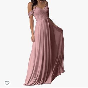 Dusty Rose chiffon gown